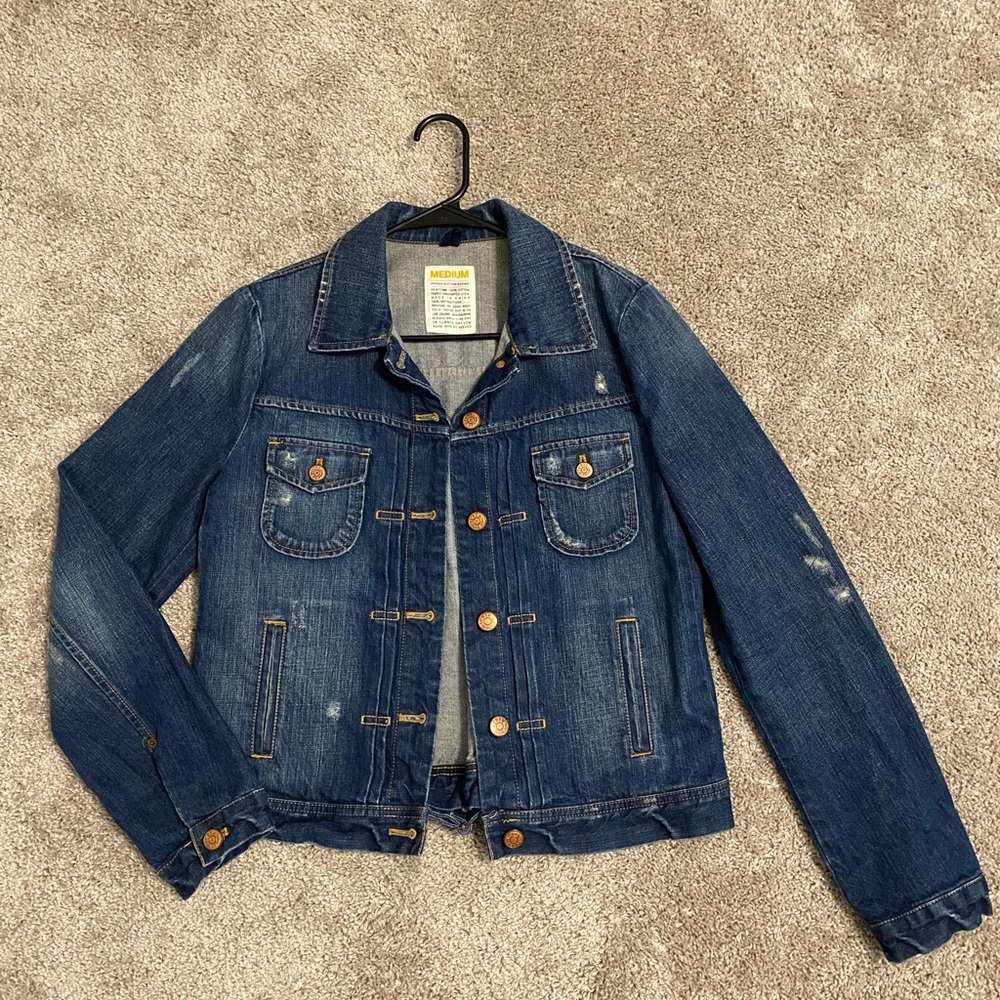 J Crew stone washed denim jacket